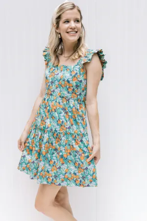X Sage Multi Floral Dress