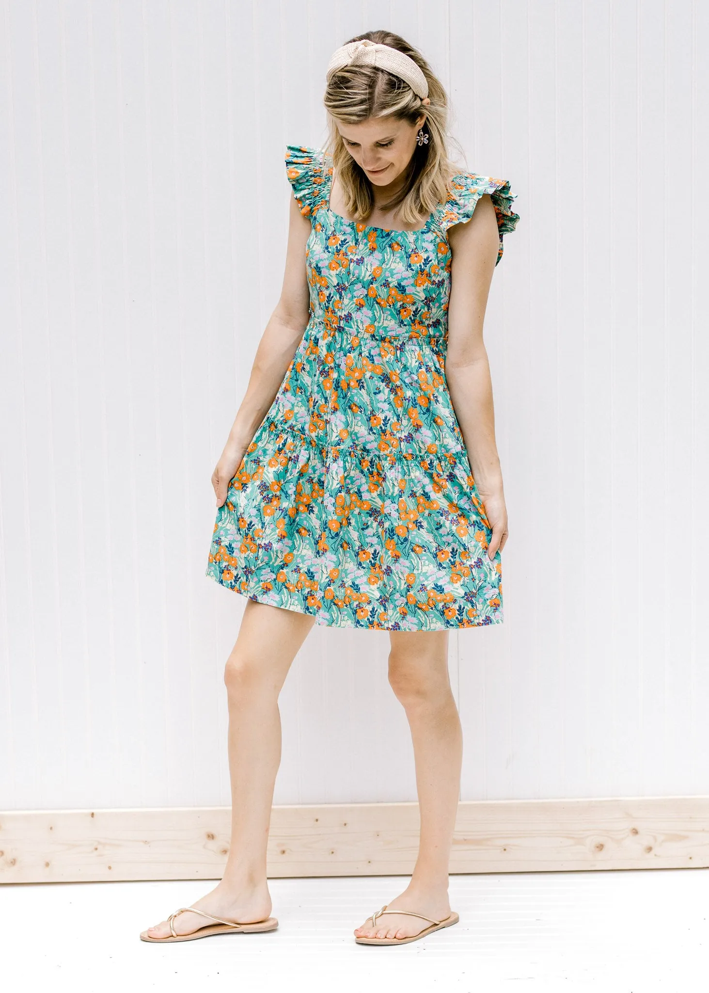 X Sage Multi Floral Dress
