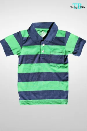 Youth Green/Navy Polo