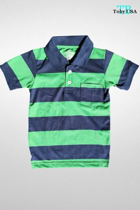 Youth Green/Navy Polo